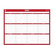 2021 TRU RED™ 12" x 15.69" Wall Calendar, Red/White (TR53905-21)