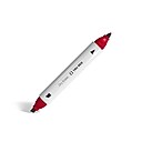 TRU RED™  MARKER DUAL TIP DRY ERASE CHISEL FINE 4/PK (Red)