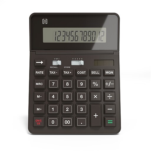 TRU RED™ TR290 12Digit Desktop Calculator, Black at Staples