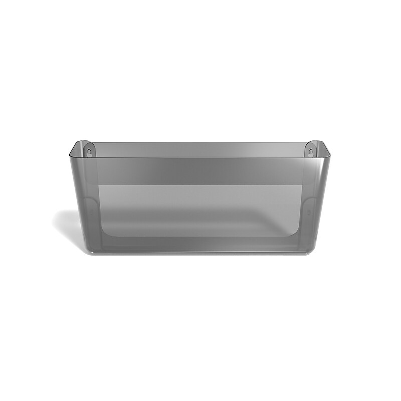 TRU RED™ Single Pocket Plastic Wall File, Smoke (TR58212) image 1