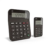 TRU RED™ Value Pack TR230130 8-Digit Desktop/Pocket Calculators, Black, 2/Pack