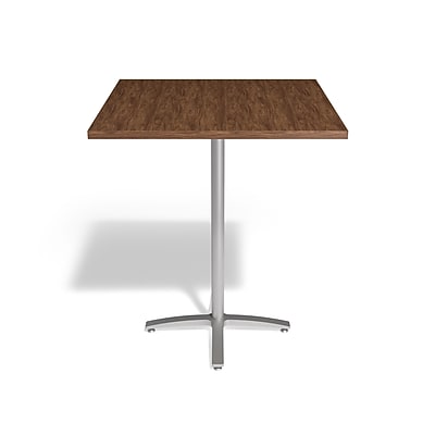 Union & Scale Multipurpose 36" Square Pinnacle Laminate Bistro Height Silver Base Table - Thumbnail 3