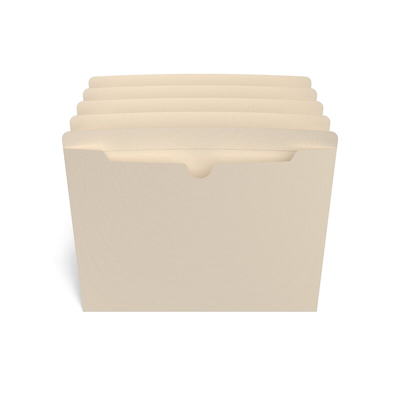 Staples Reinforced File Jacket, Letter Size, Manila, 100/Box (TR293050) image 1