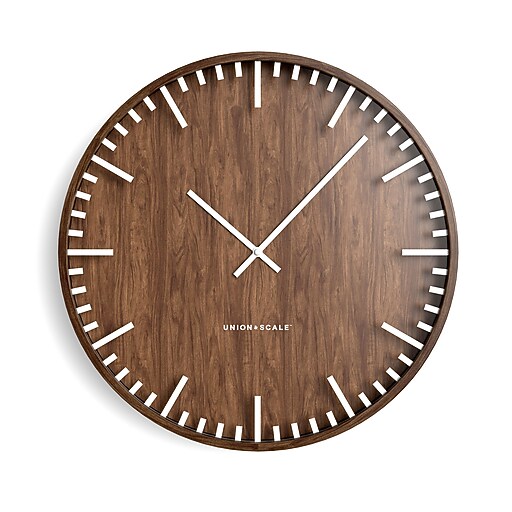 Union & Scale™ Essentials Wall Clock, Wood, 16" (UN57811) Staples