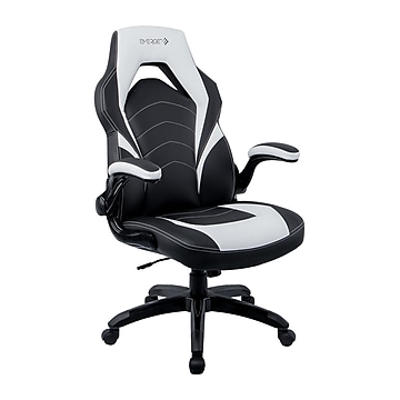 Staples Emerge Vortex Bonded Leather Gaming Chair, Black and White (55172)