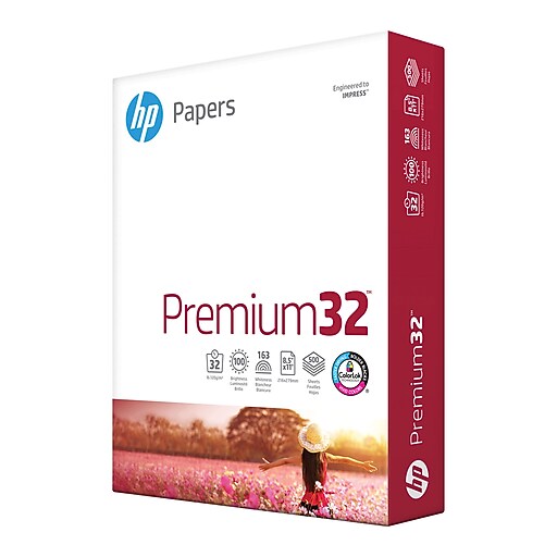 HP Premium32 8.5" x 11" Multipurpose Paper, 32 lbs., 100 Brightness