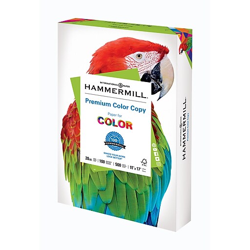 Hammermill Premium Color Copy Paper, 11" x 17", 28 lbs., Photo White