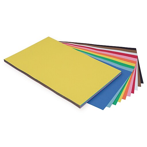 Riverside 3D 12" x 18" Construction Paper, Assorted Colors, 50 Sheets