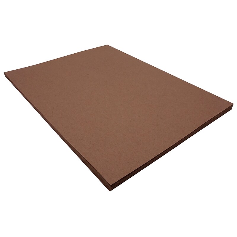 Riverside 3D 9" x 12" Construction Paper, Dark Brown, 50 Sheets (P103606) image 1