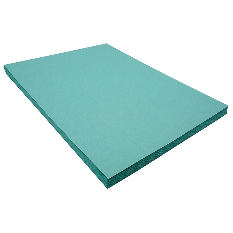 Riverside 3D 9" x 12" Construction Paper, Blue-Green, 50 Sheets (P103602) image 1