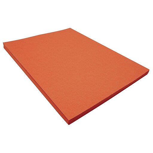 Riverside 3D 9" x 12" Construction Paper, Orange, 50 Sheets (P103594