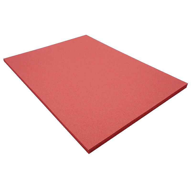 Riverside 3D 9" x 12" Construction Paper, Holiday Red, 50 Sheets (P103442) image 1