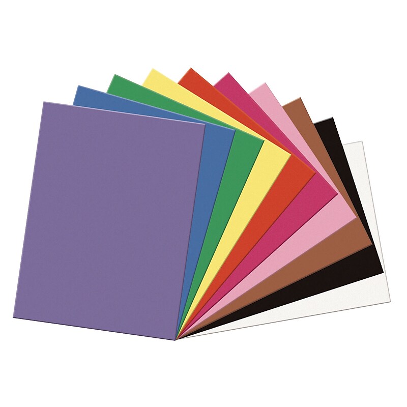 Prang Construction Paper, 10 Assorted Colors,  18" x 24", 50 Sheets (P6517) image 1