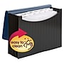 Smead Heavy Duty Expanding File with Flap & Elastic Cord Closure, Letter Size, 12 Pockets, Blue/Black (70863)~#|#~s1184684_sc7