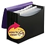Smead Plastic Accordian File, 12 Pockets, Letter Size, Purple/Black (70862)~#|#~s1184694_sc7