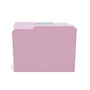 Staples File Folder, 1/3 Cut, Letter Size, Assorted Pastel Colors, 100/Box (TR459684)