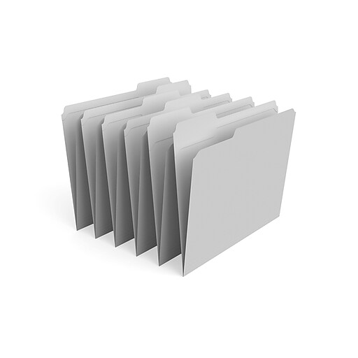 Staples® Colored File Folders w/ Reinforced Tabs, Letter, 3 Tab, White, 100/Box at Staples