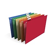 Staples Reinforced Hanging File Folders, 5-Tab, Legal Size, Assorted Colors, 25/Box (TR18657)