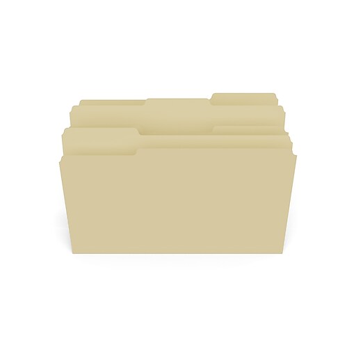 Staples Heavyweight Manila File Folders, 3 Tab, Legal, 50/Box at Staples