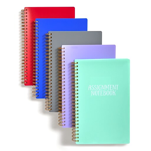 Pep Rally Assignment Notebook, 5" x 8", 81 Sheets, Assorted Colors