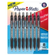 Paper Mate Profile Ballpoint Pen Medium Point Black Ink 8 Pack (2095460)