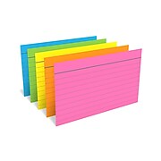 TRU RED™ 3" x 5" Index Cards, Lined, Assorted Colors, 300/Pack (TR50998)