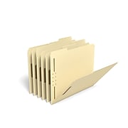 Staples®  Reinforced Fastener Folder, Letter Size, 3 Tab, 3" Expansion, 50/Box