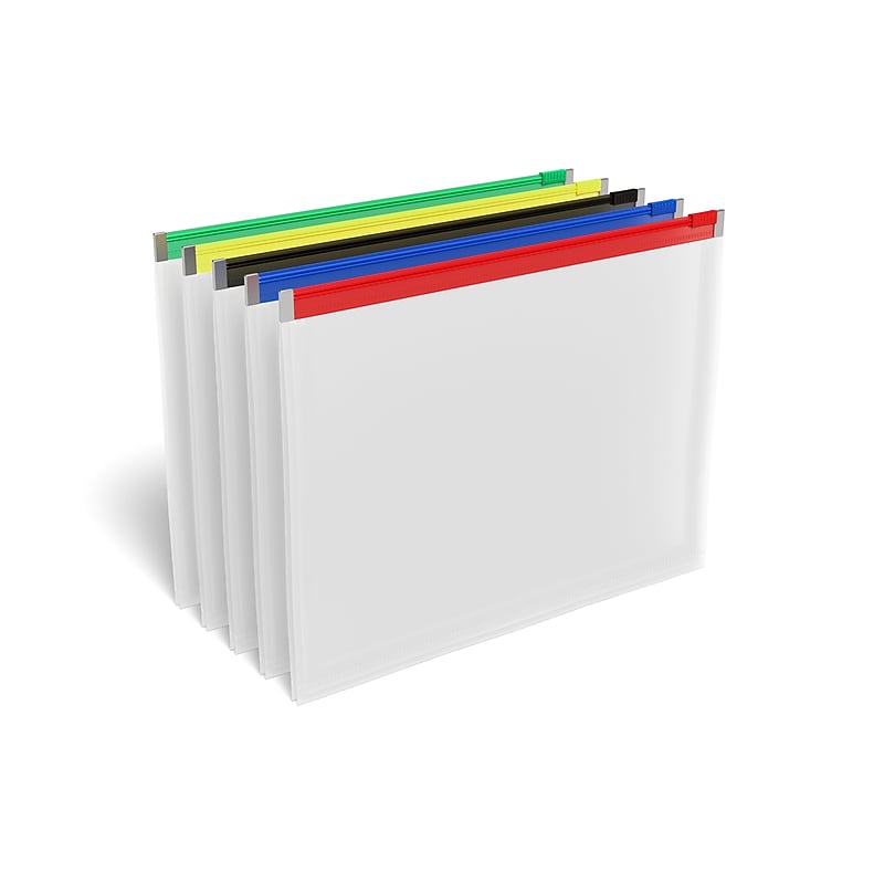 Staples Poly File Pocket, 1" Expansion, Letter Size, Assorted Colors (51841) image 1
