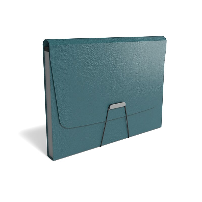 TRU RED™ Reinforced Plastic Accordion File, 13-Pocket, Letter Size, Teal (TR52017) image 1