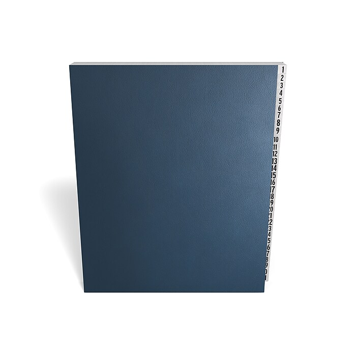 Staples EveryDay Pressboard Indexed Desk File, Numerical Index