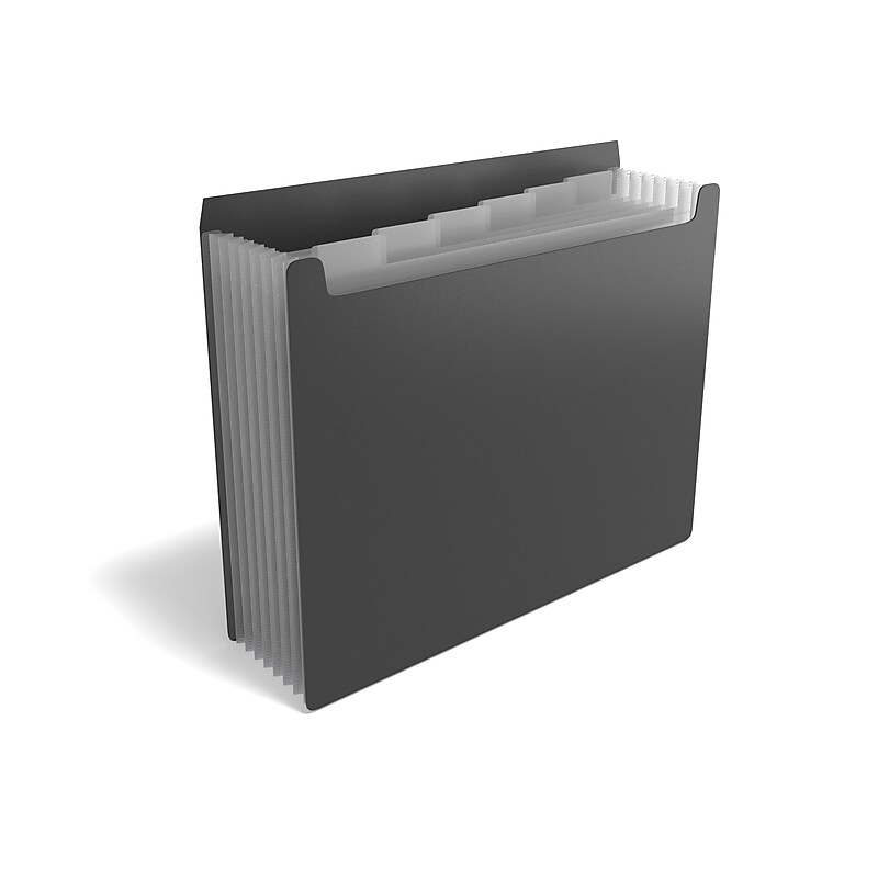 TRU RED™ Plastic Accordion File, 7-Pocket, Letter Size, Black (TR51844) image 1