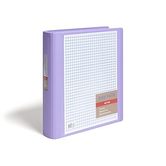 Pep Rally Heavy Duty 1" 3-Ring Better Binders, D-Ring, Lilac (58584)