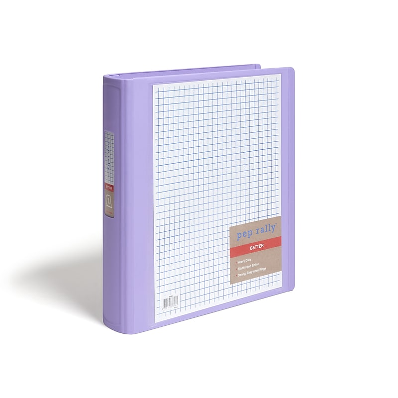 Pep Rally 1" 3-Ring View Binders, Slant Ring, Lilac (58658) image 1