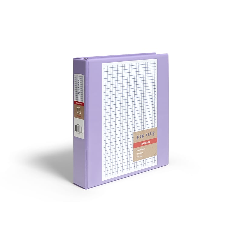 Pep Rally 1 1/2" 3-Ring View Binders, Slant Ring, Lilac (58661) image 1