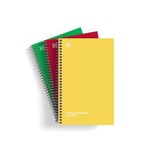 TRU RED™ 1Subject Notebook, 5" x 7.75", College Ruled, 80 Sheets