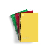 TRU RED™ 1-Subject Notebook, 5" x 7.75", College Ruled, 80 Sheets, Assorted Colors, 3/Pack (TR11670)