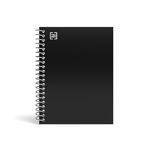 TRU RED Premium 1-Subject Notebook 3.5 x 5.5 College Ruled 200 Sheets Black 