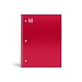 TRU RED™ Premium 1-Subject Notebook, 8" x 10.5", Wide Ruled, 100 Sheets, Red, 12 Notebooks/Carton (TR20958CT)