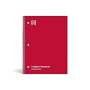 TRU RED™ 1-Subject Notebooks, 8" x 10.5", College Ruled, 70 Sheets, Assorted Colors, 6/Pack (TR58376)