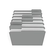 Staples Reinforced File Folder, 1/3 Cut, Letter Size, Gray, 100/Box (TR508895)