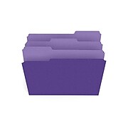 Staples File Folders, 1/3 Cut, Letter Size, Purple, 100/Box (TR535559)