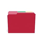 Staples File Folders, 1/3 Cut, Letter Size, Assorted Colors, 250/Box (TR502678)