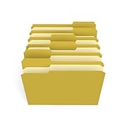 Staples Reinforced File Folder, 1/3 Cut, Letter Size, Yellow, 100/Box (TR508903)