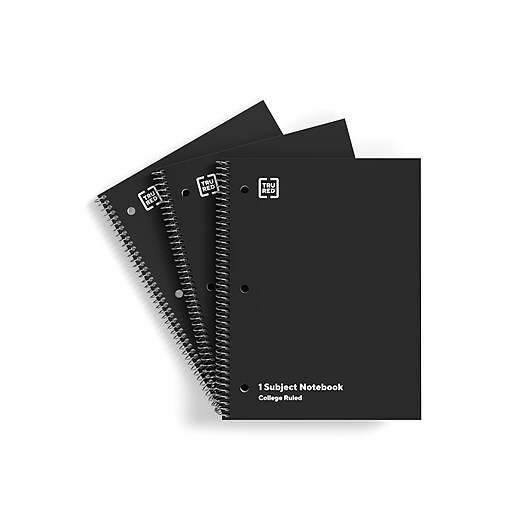 TRU RED™ 1Subject Notebook, 8.5" x 11", College Ruled, 70 Sheets
