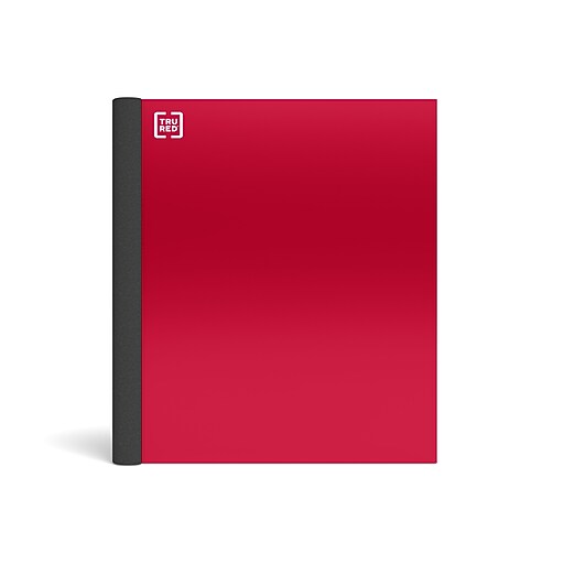 TRU RED™ Premium 3Subject Notebook, 8.5" x 11", College Ruled, 150