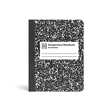 TRU RED™ Composition Notebook, 7.5" x 9.75", Graph Ruled, 80 Sheets, Black/White, 24 Notebooks/Carton (TR55072CT)
