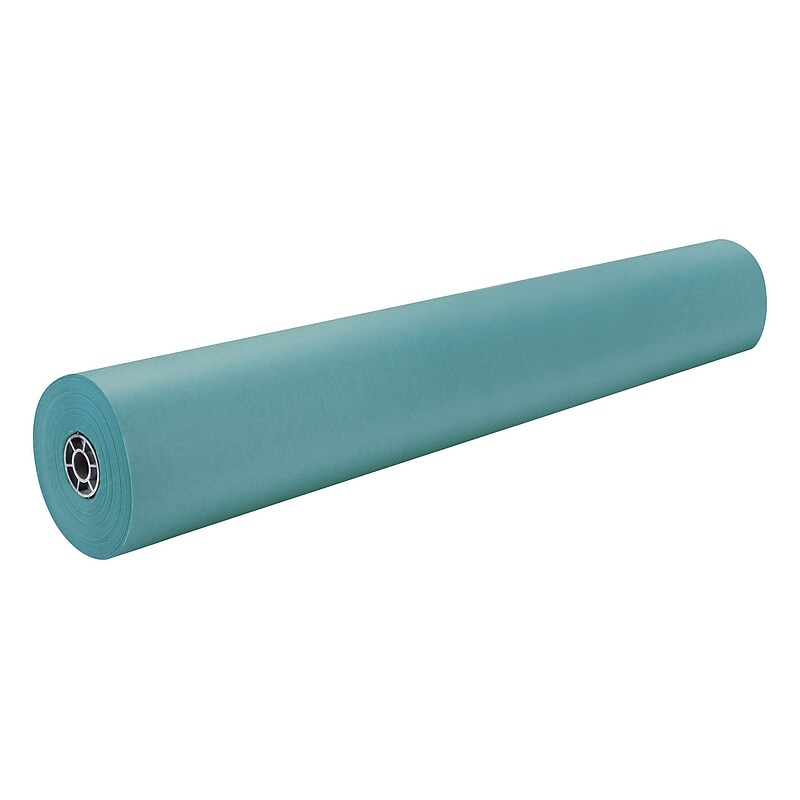 Rainbow Duo-Finish Paper Roll, 36" x 1,000', Aqua (P0063160) image 1