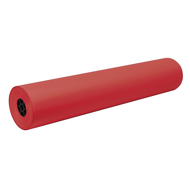 Decorol Flame Retardant Paper Roll, 36" x 1,000', Festive Red (P101203) image 1