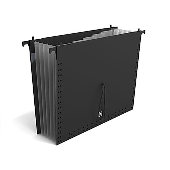 TRU RED™ Moisture Resistant Hanging File Folder, 5-Tab, Letter Size, Black (TR13670)
