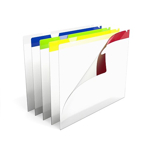 TRU RED™ Poly Index Folders, 1Pocket, Letter Size, Assorted Colors, 10